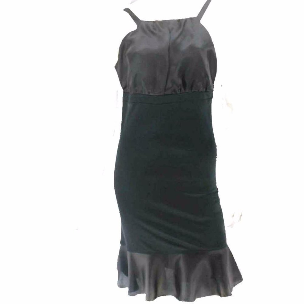 NEW VALENTINO DRESS BLACK SILK VISCOSE IT42 US8